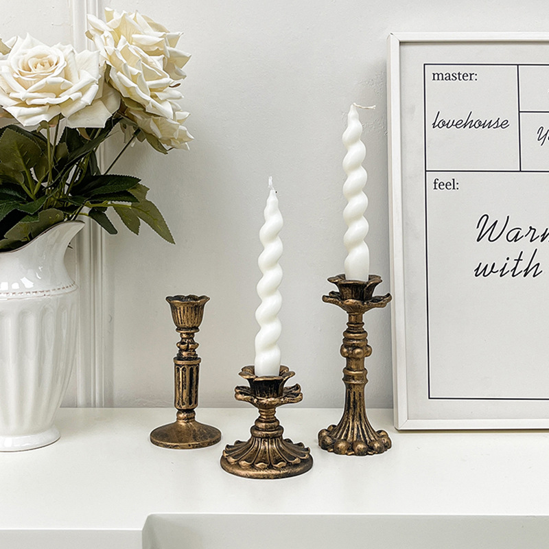 Home & Hotel Textiles Private Limited - Tempat Lilin Perunggu Antik Bergaya Vintage