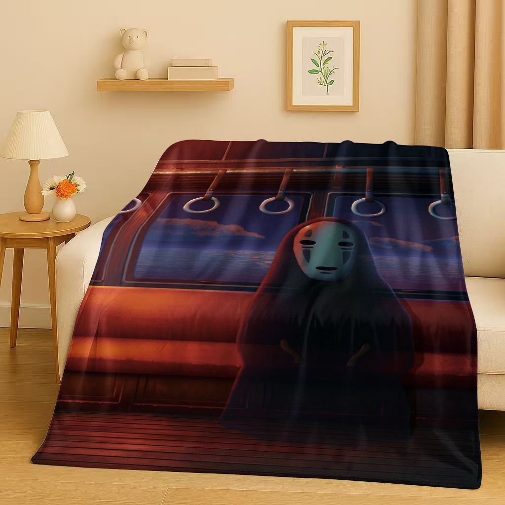Home Textiles Face Towel - Selimut Flanel Kartun Klasik Spirited Away