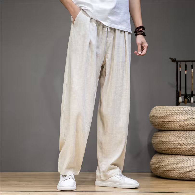 Home Textiles Store - Celana Panjang Katun Linen Pria Model