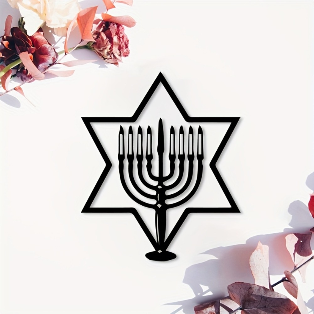 Home & Hotel Textiles Private Limited - CIFBUY Seni Dinding Logam Menorah Bintang