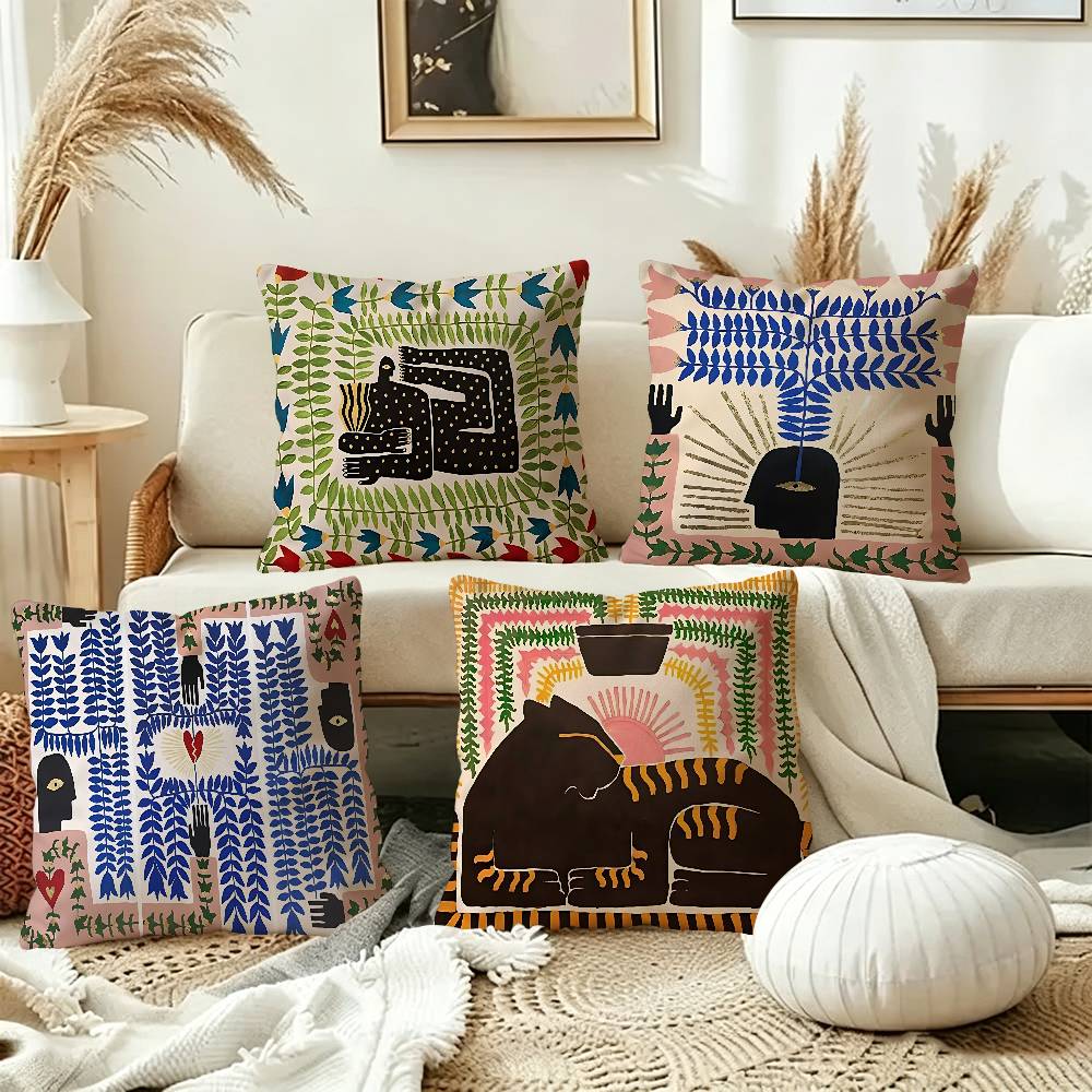 Home Textiles Egypt - Sarung bantal sofa motif harimau, macan,