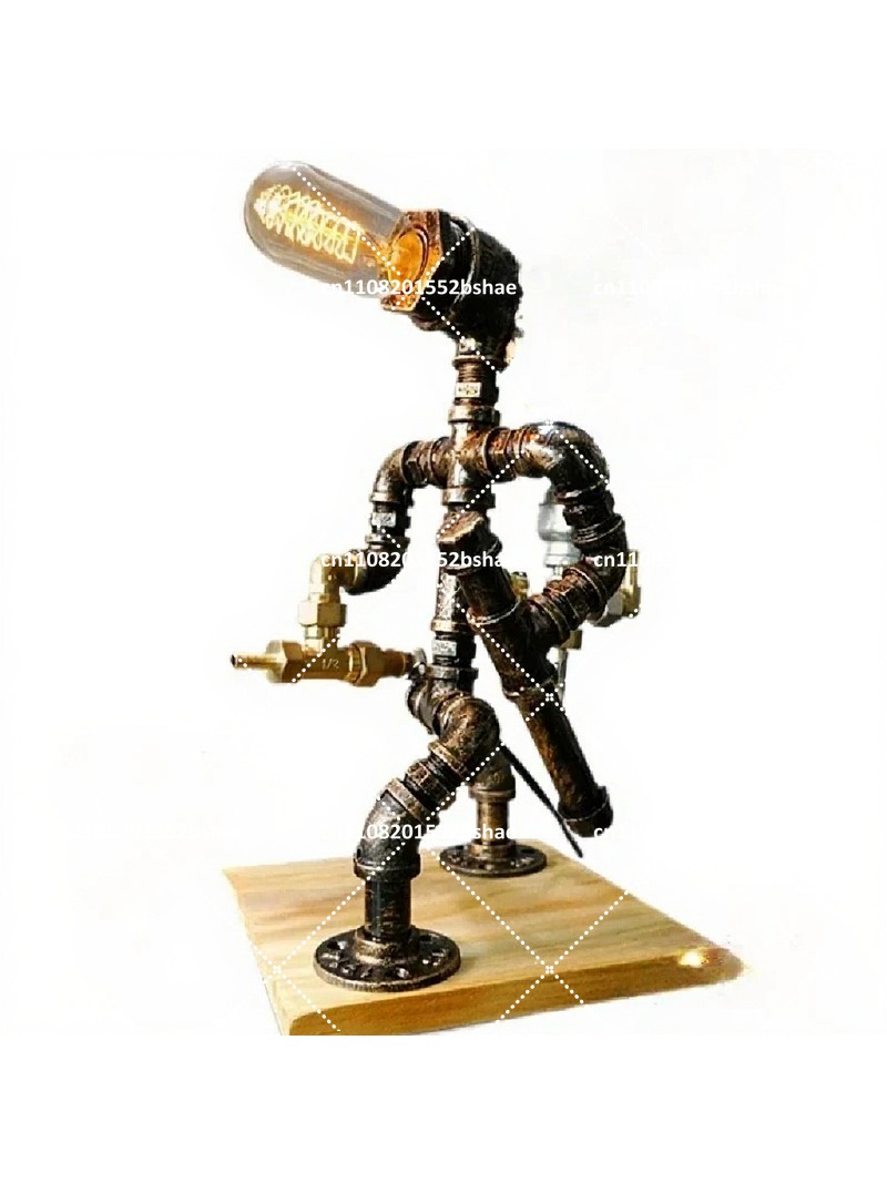Home Textile Industry - Lampu Meja Gaya Industrial Retro dengan