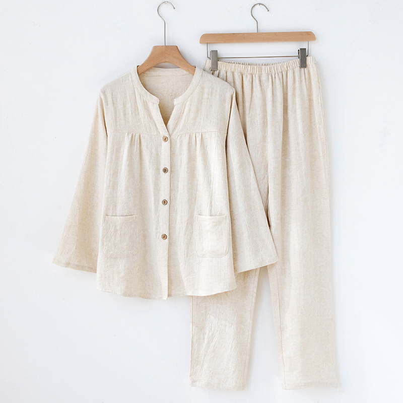 Home Textiles Store - Piyama Wanita Gaya Jepang Kerah V