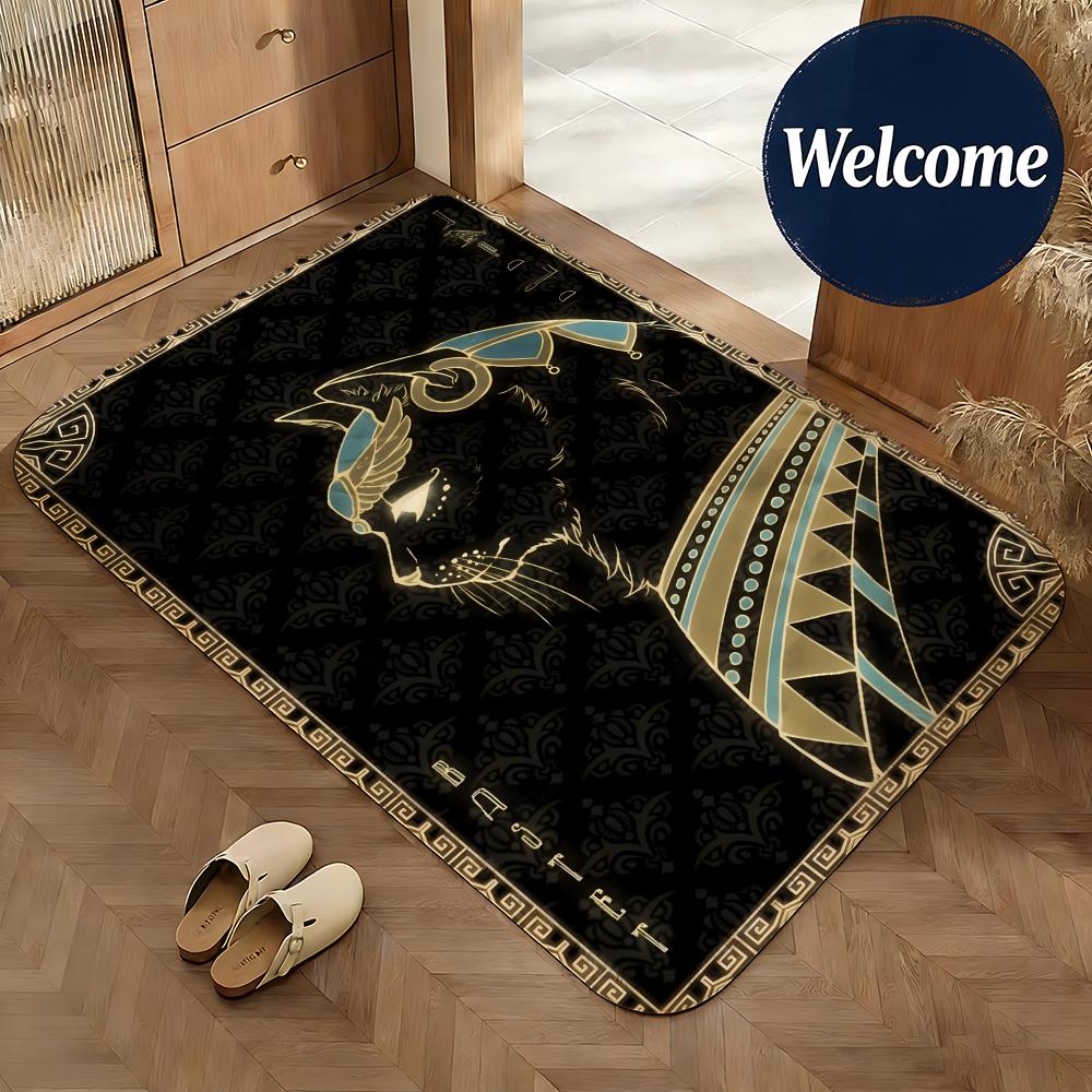 Home Textiles Egypt - Keset Lantai Flanel Lembut Seni Abstrak