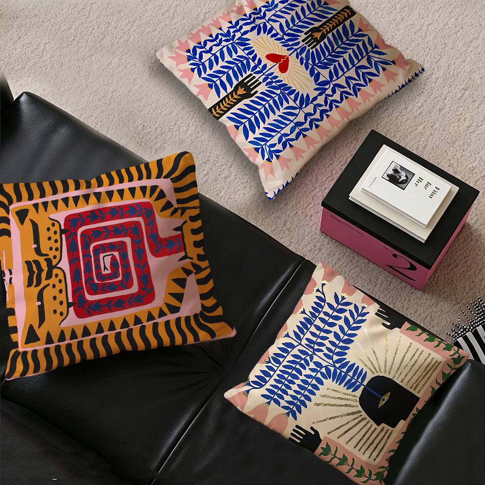 Sarung Bantal Harimau Abstrak  - Home Textiles Egypt ulasan dan harga