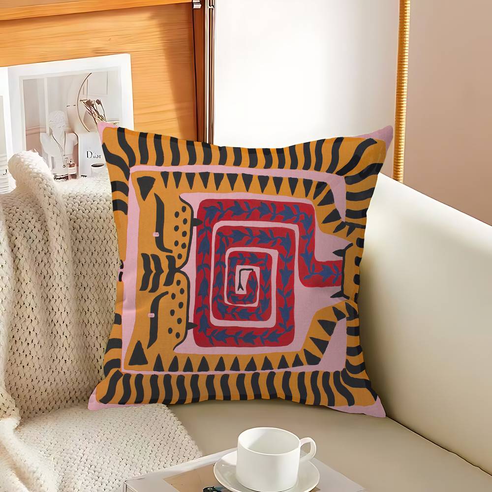 Sarung Bantal Harimau Abstrak  - Home Textiles Egypt ulasan dan harga