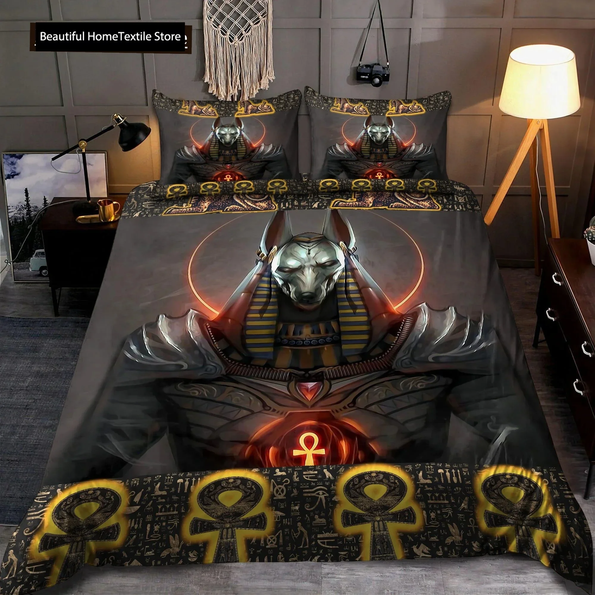 Mesir Kuno Anubis Simbol Mesir - Home Textiles Egypt ulasan dan harga
