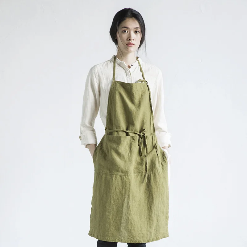 Apron Linen Murni 100% Warna P - Linum Home Textiles ulasan dan harga
