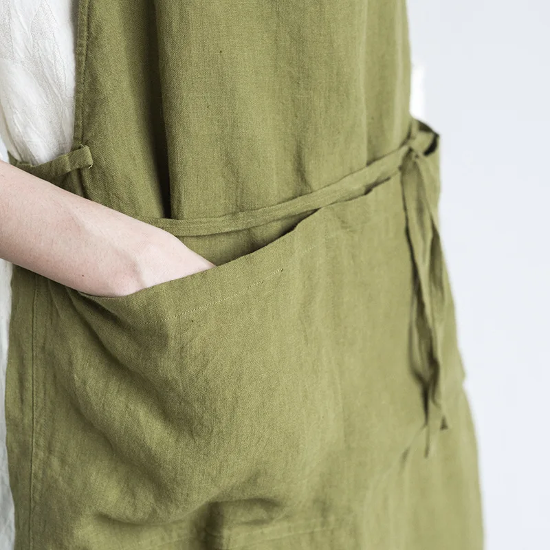 Apron Linen Murni 100% Warna P - Linum Home Textiles ulasan dan harga