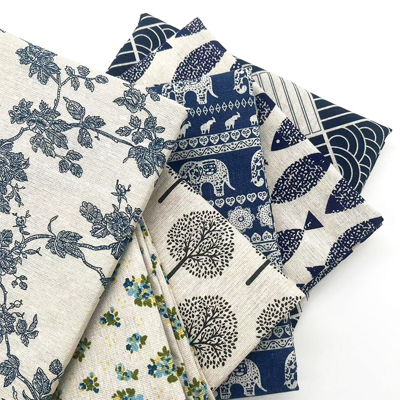 Kain Campuran Katun Linen Moti - Home Textiles Store ulasan dan harga