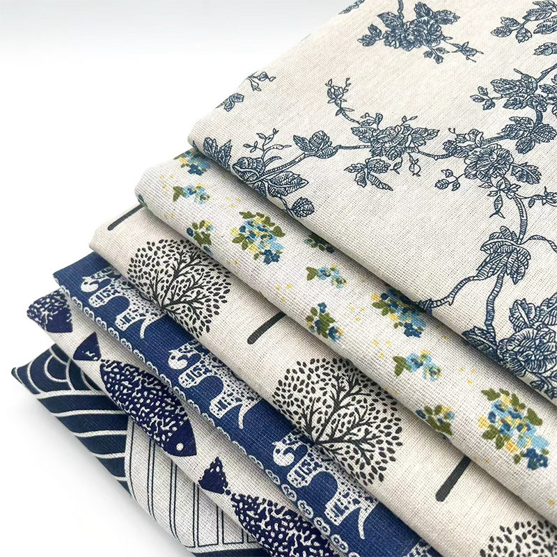 Kain Campuran Katun Linen Moti - Home Textiles Store ulasan dan harga