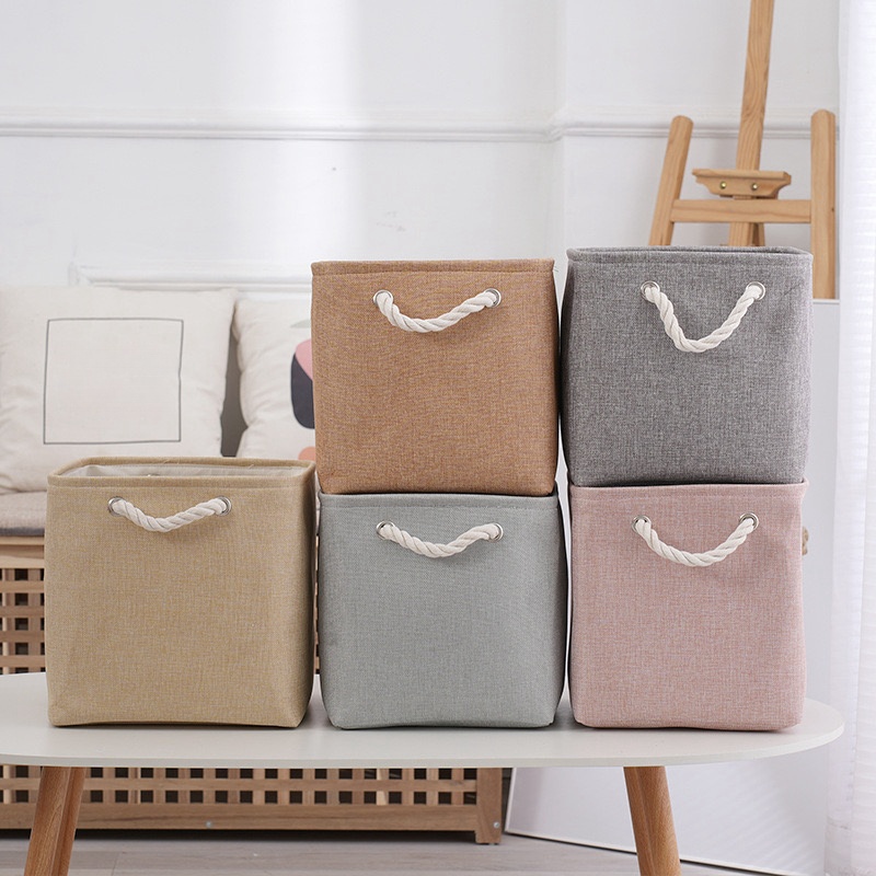 2 Buah/Kotak Penyimpanan Katun - Linum Home Textiles ulasan dan harga