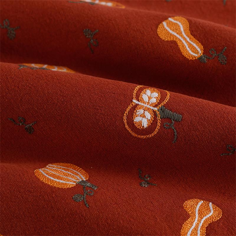Kain katun Linen bordir labu t - Linum Home Textiles ulasan dan harga