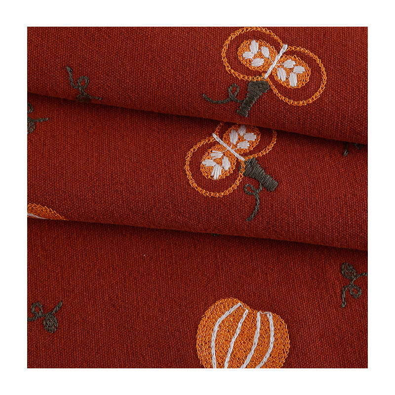Kain katun Linen bordir labu t - Linum Home Textiles ulasan dan harga