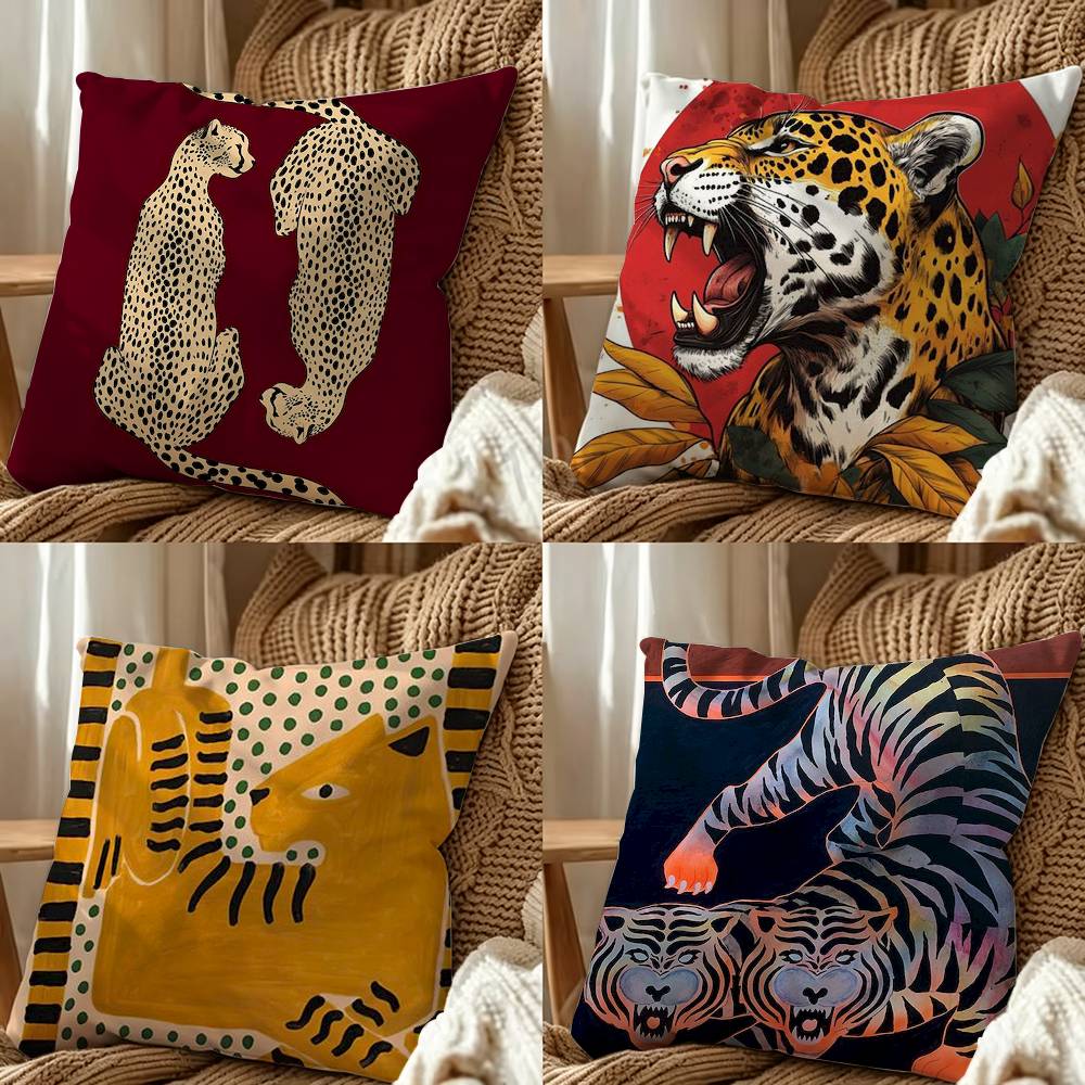 Sarung Bantal Motif Harimau da - Home Textiles Egypt ulasan dan harga