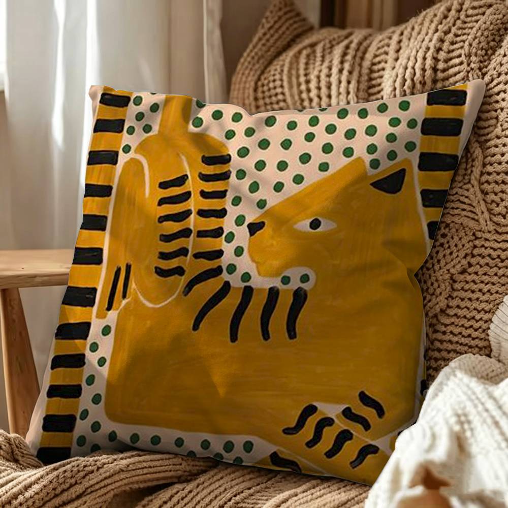 Sarung Bantal Motif Harimau da - Home Textiles Egypt ulasan dan harga
