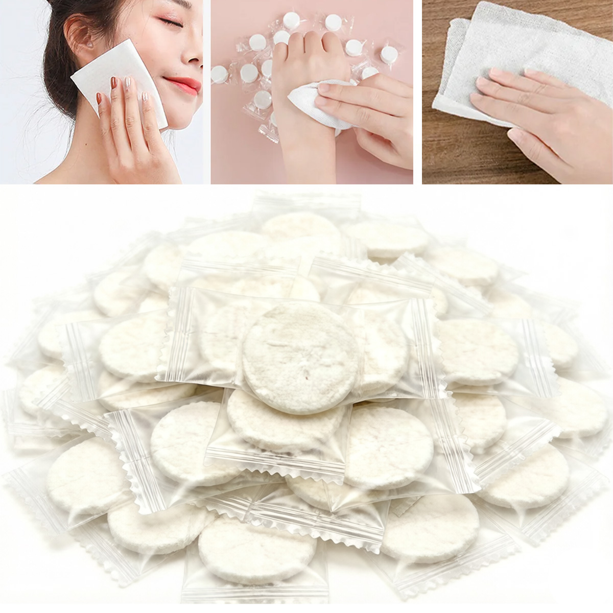 100Pcs Handuk Kompres Portabel - Home Textiles Face Towel ulasan dan harga