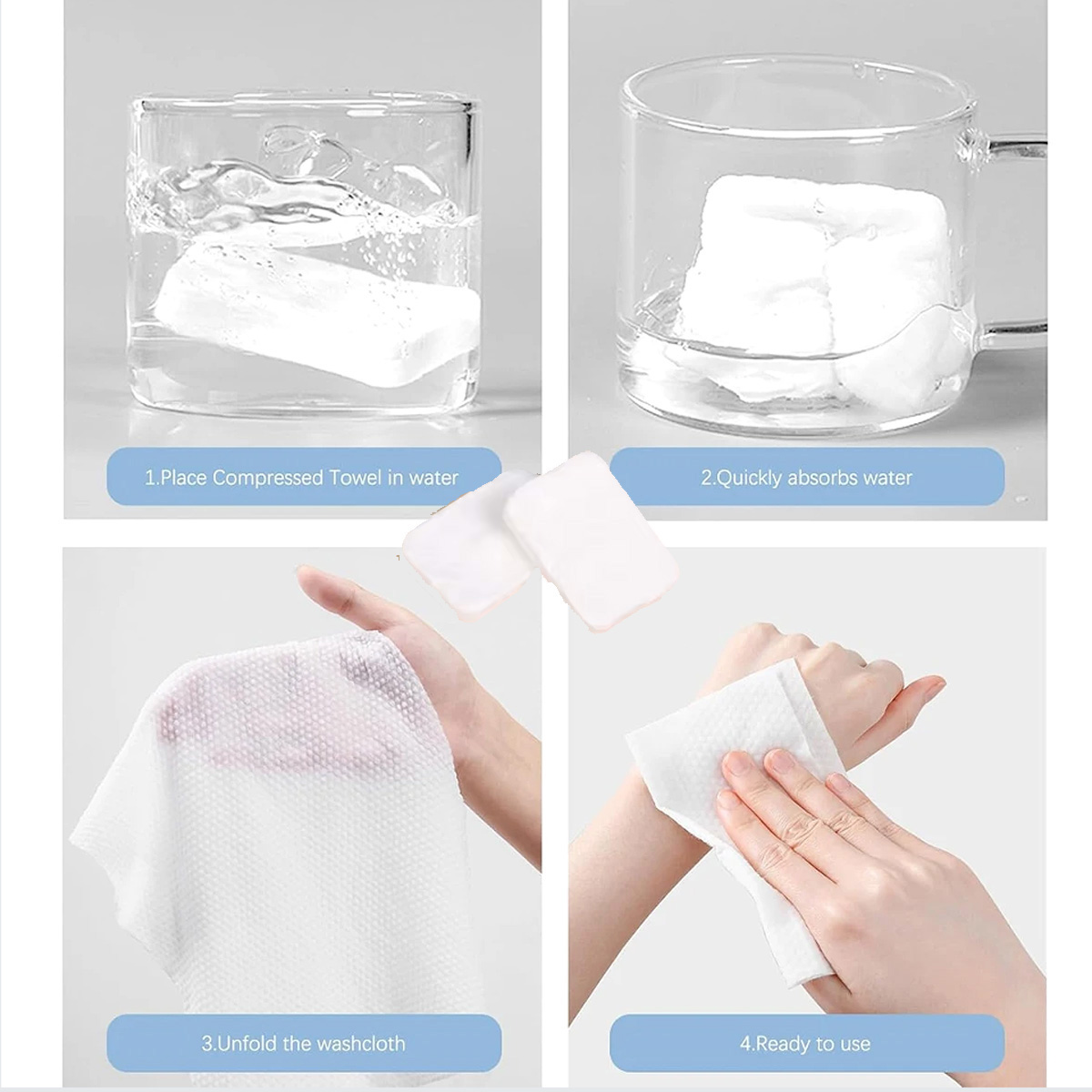 100Pcs Handuk Kompres Portabel - Home Textiles Face Towel ulasan dan harga
