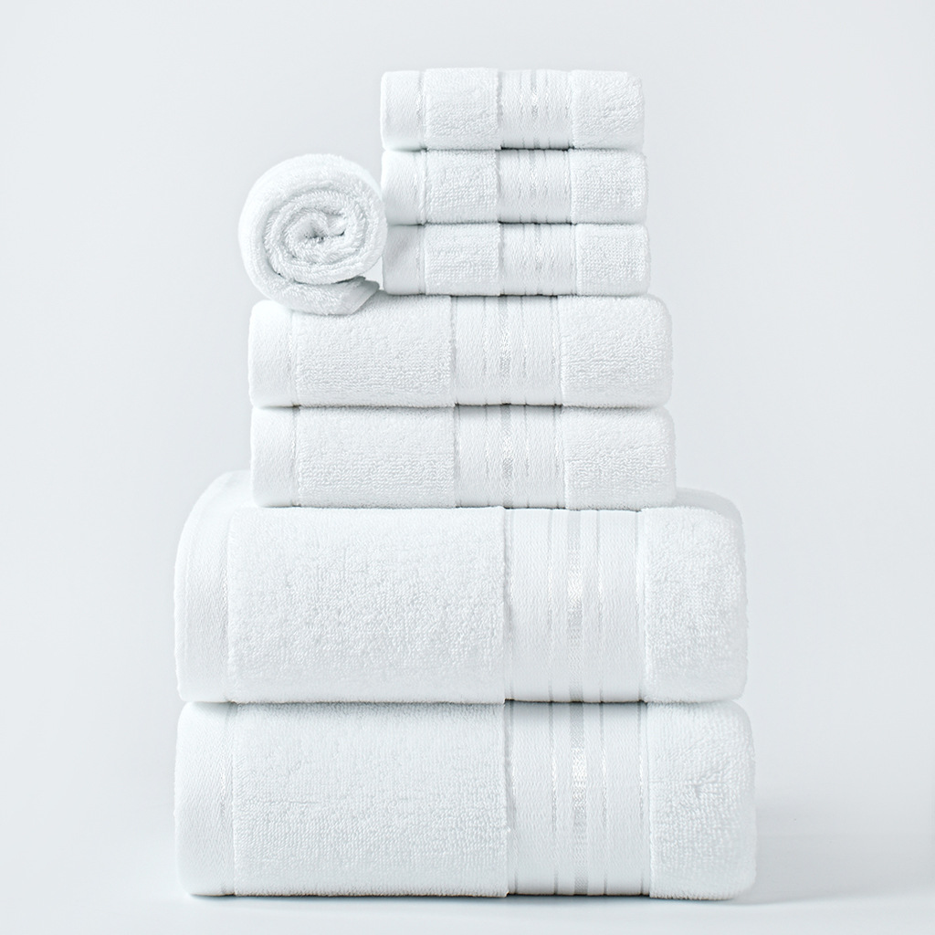 1 Buah Set Handuk Katun Putih  - Home Textiles Face Towel ulasan dan harga