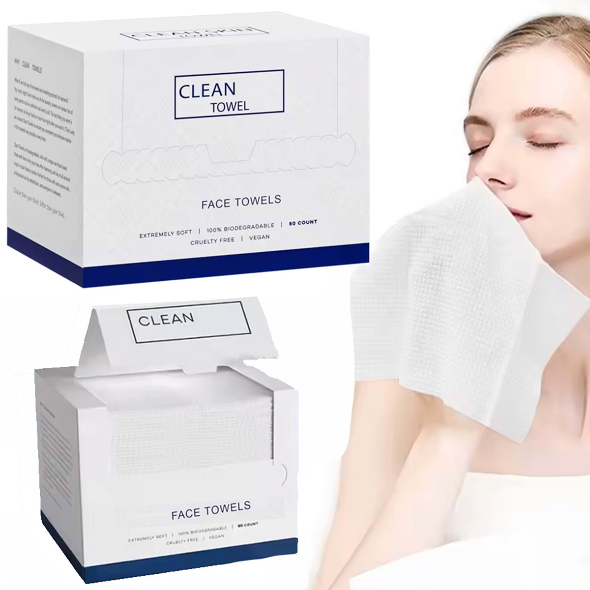 50Pcs/Box Handuk Wajah Sekali  - Home Textiles Face Towel ulasan dan harga