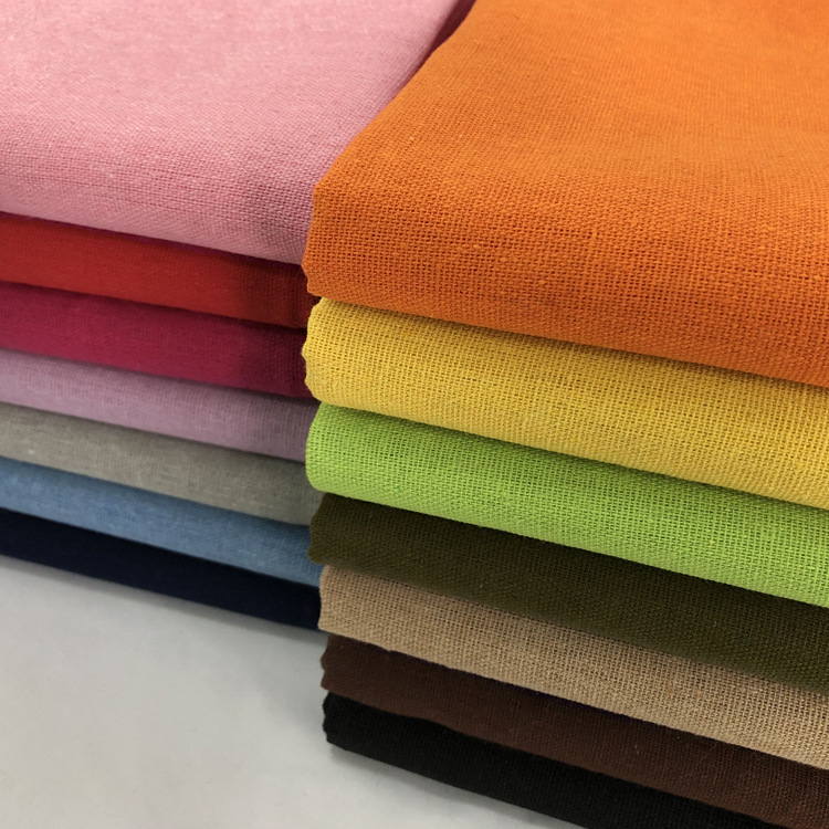 Kain katun Linen warna Solid 5 - Linum Home Textiles ulasan dan harga