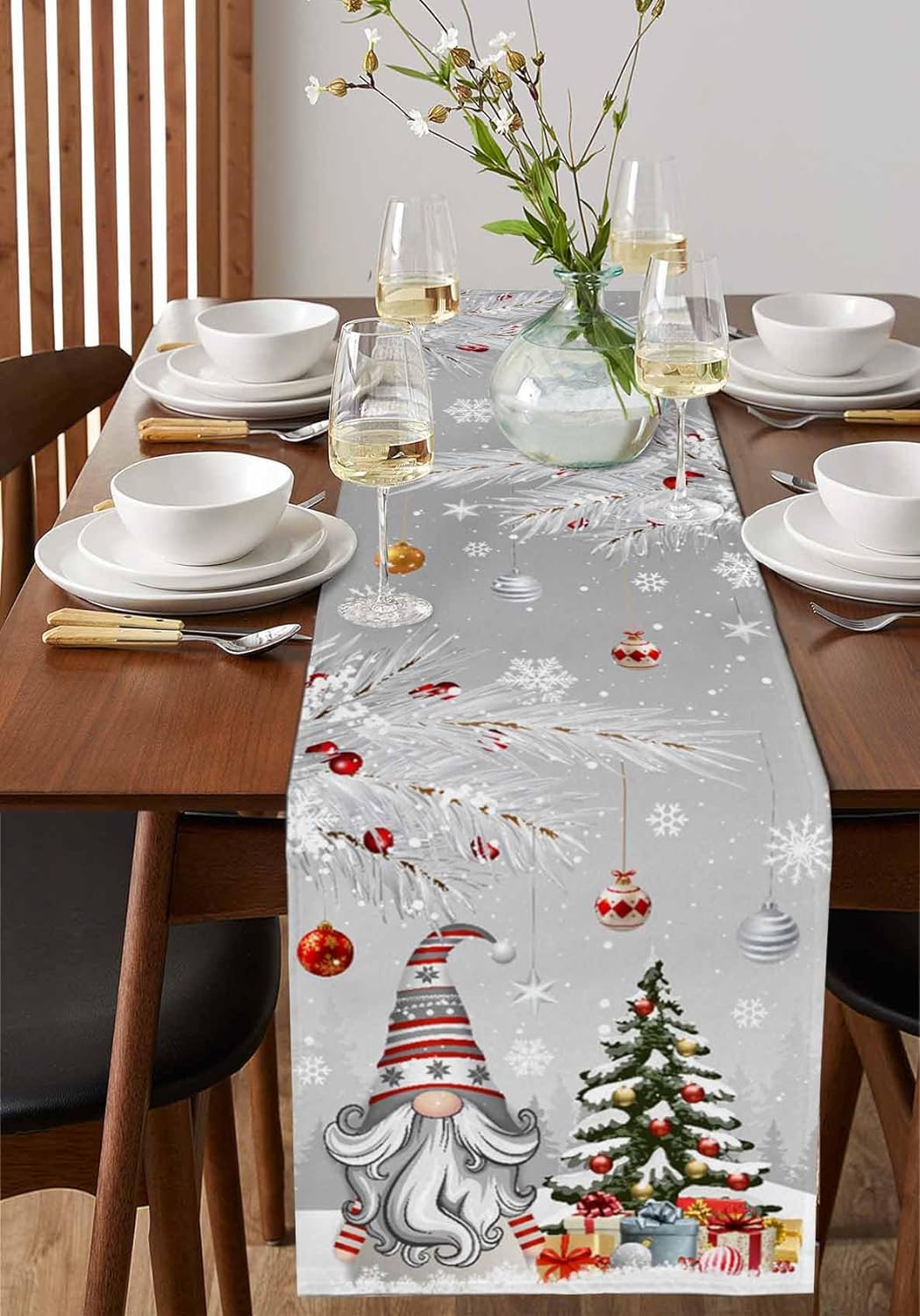 Taplak meja Linen GNOME abu-ab - Linum Home Textiles ulasan dan harga